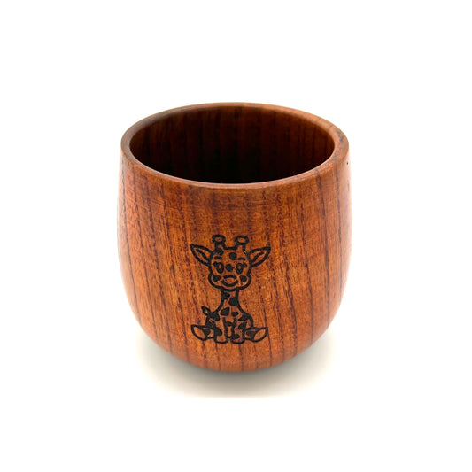 Kinderholzbecher Giraffe