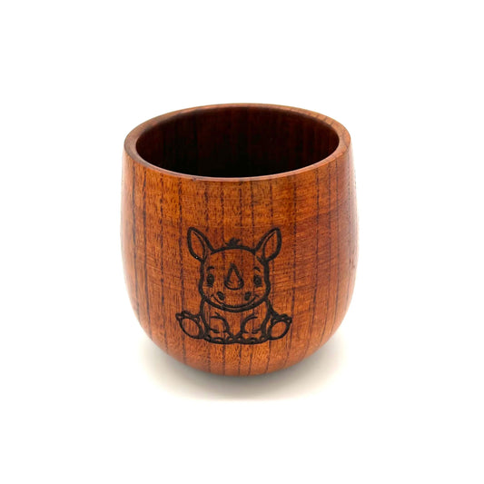 Kinderholzbecher Nashorn